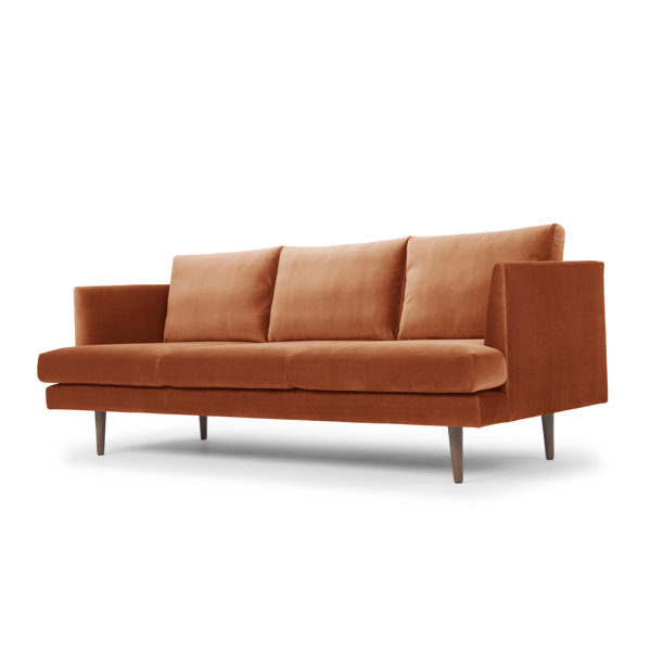 Sofa With Wood Arms Wayfair